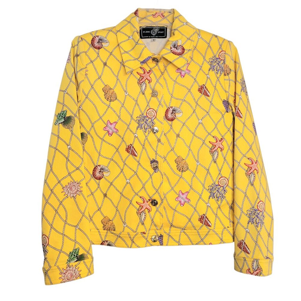 ST. JOHN SPORT Nautical Seashell Cotton Jacket